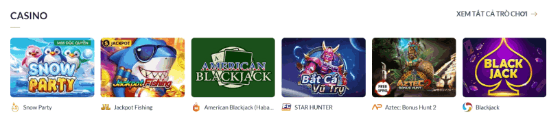 các trò chơi casino M88